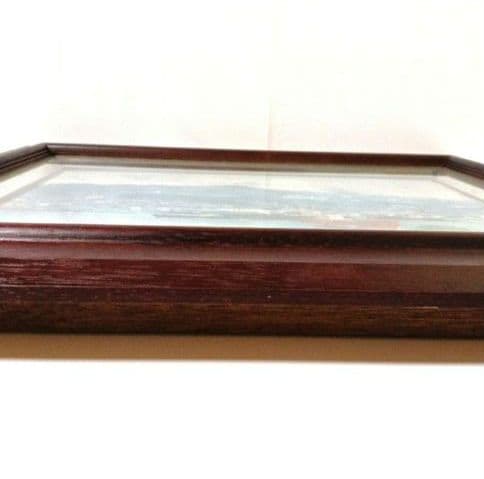 真作 油彩 辻京子 長崎港 風景画 額装 油絵 F6 絵画