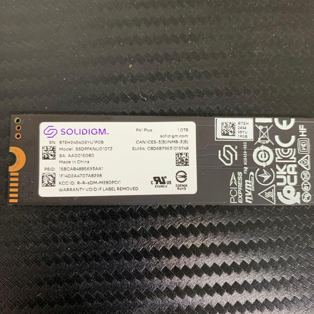 内蔵型SSD SOLIDIGM P41 Plus 1TB M.2 SSD