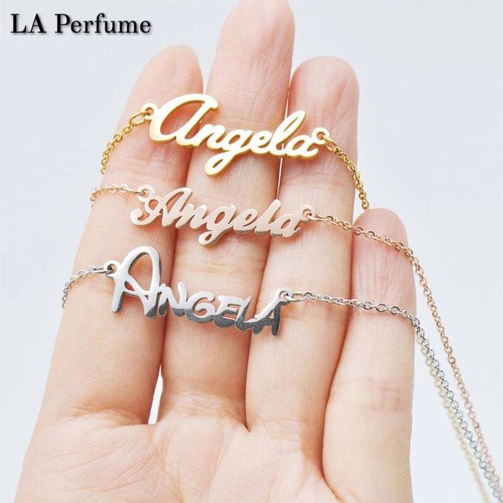 名前入り♡文字入れ カスタムネックレス✨イニシャル♡名前入り 手作り✨