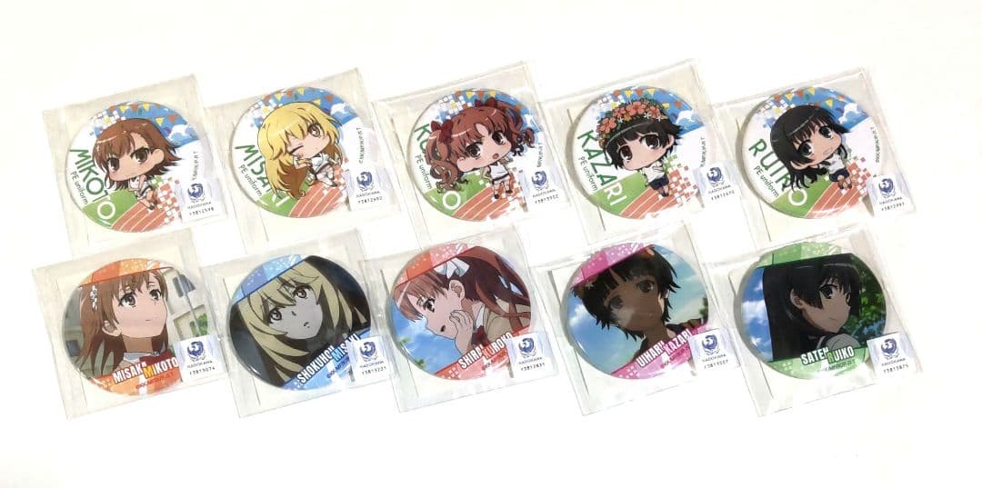 とある科学の超電磁砲T どこプラ くじメイト 缶バッジ アクリルキーホルダー