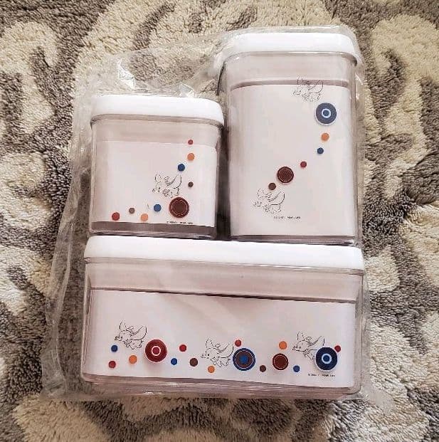 【新品未開封】ディズニー☆ダンボ☆ストックコンテナ（3コ1組）×2セット