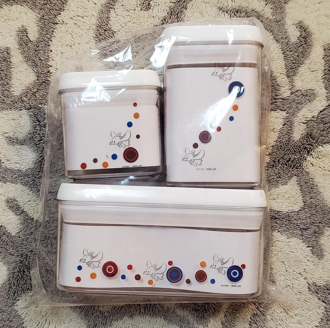 【新品未開封】ディズニー☆ダンボ☆ストックコンテナ（3コ1組）×2セット