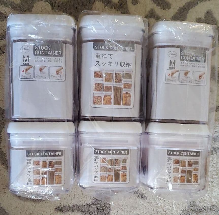 【新品未開封】ディズニー☆ダンボ☆ストックコンテナ（3コ1組）×2セット