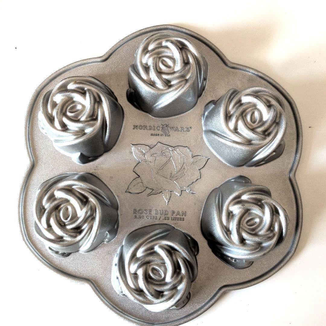 【刻印あり】ノルディックウェア ローズパン バラ ケーキ型 6個焼