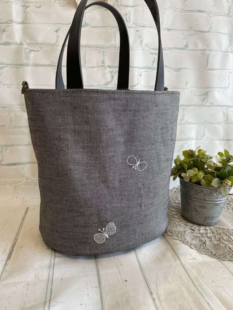 ハンドメイド バケツトート ミナペルホネンchoucho+noppara 300