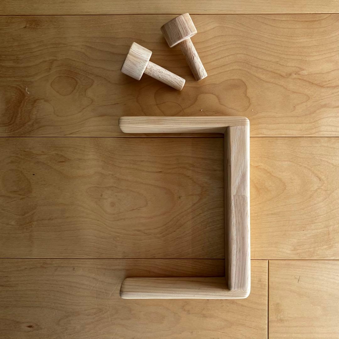 中居木工 折りたたみひのきスノコベッド ダブルベッド ミドルタイプ 日本製 国産