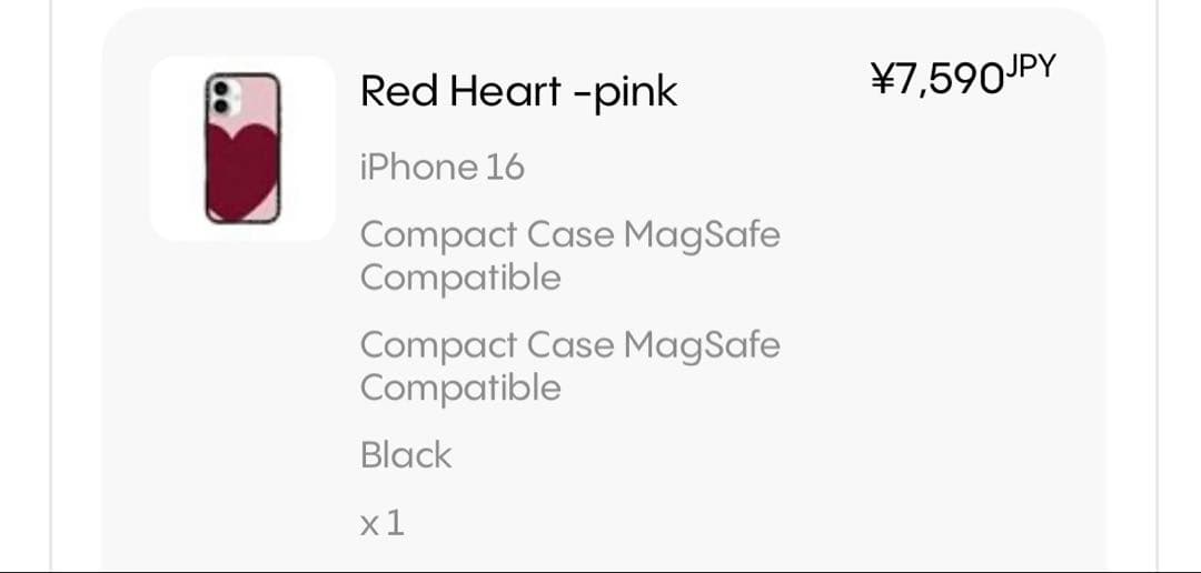 ケースティファイ iPhone16 ハート コンパクトケース