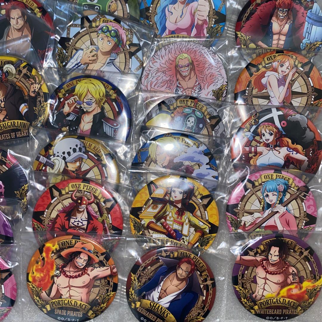 ワンピース　輩缶バッジ　54点セット　まとめ売り　ルフィ　エース　サボ　ロー
