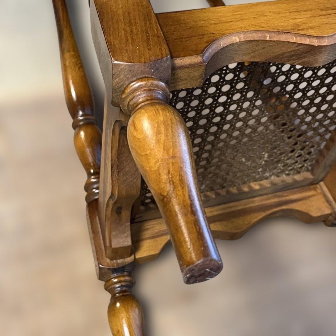 カリモク ナイトテーブル ラタン 花台 サイドテーブル 電話台