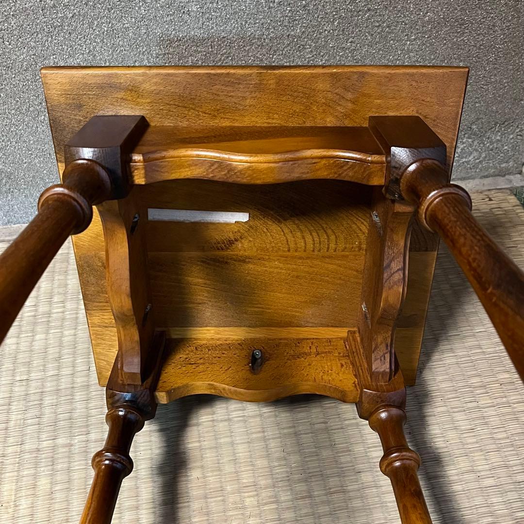 カリモク ナイトテーブル ラタン 花台 サイドテーブル 電話台