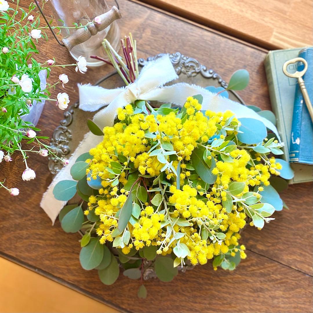 ⚠️専用品⚠️ フレッシュ ミモザ スワッグ　パールアカシア