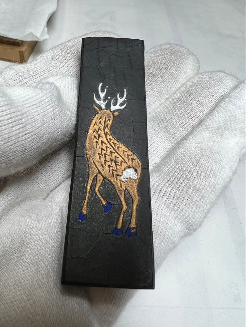 奈良老舗極上油煙古墨神鹿(しんろく) 高級作品用稀少枯墨17g