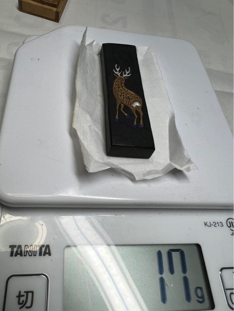 奈良老舗極上油煙古墨神鹿(しんろく) 高級作品用稀少枯墨17g