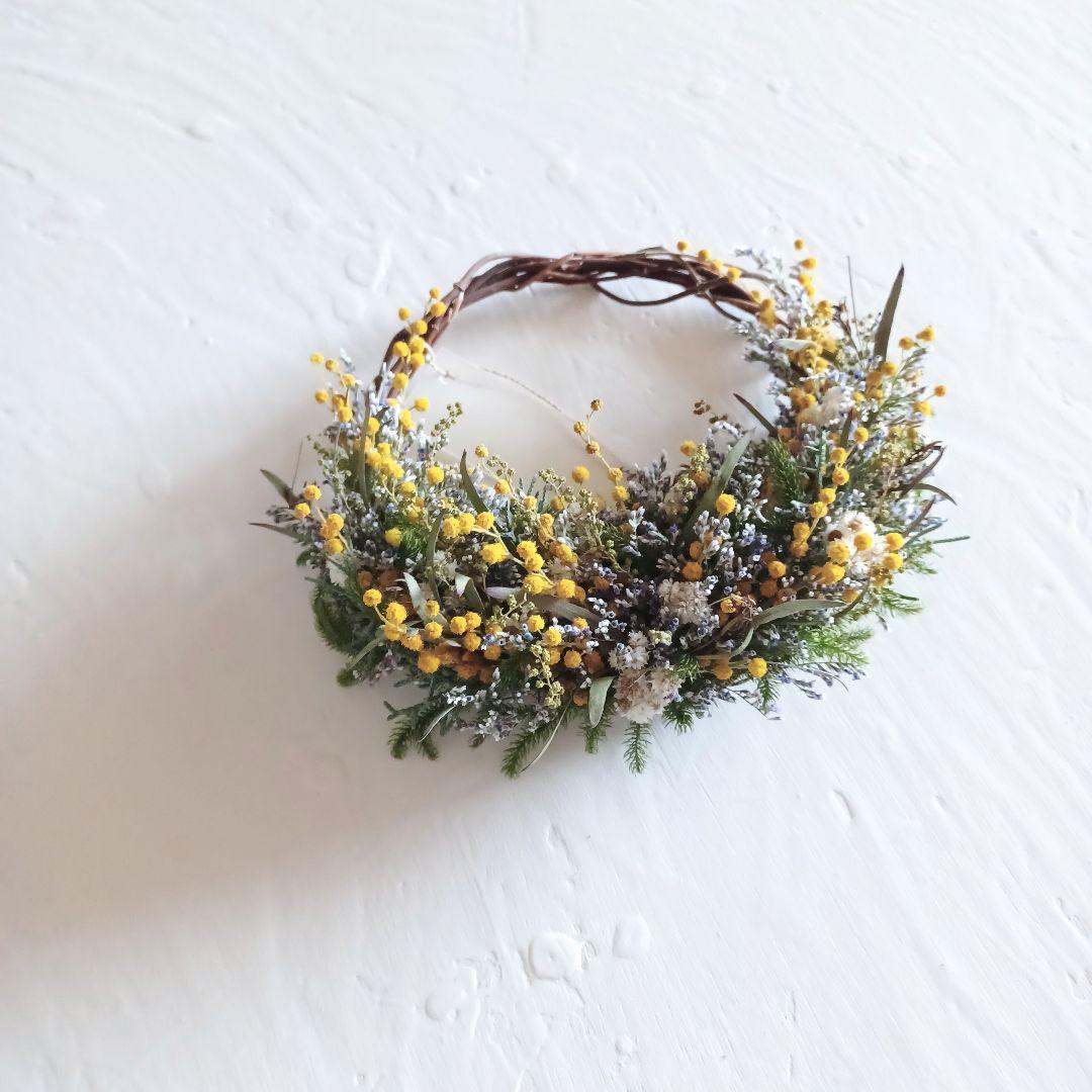 【魔女の棲む森～uraraca 花便り～】ドライフラワー ハーフリース 春