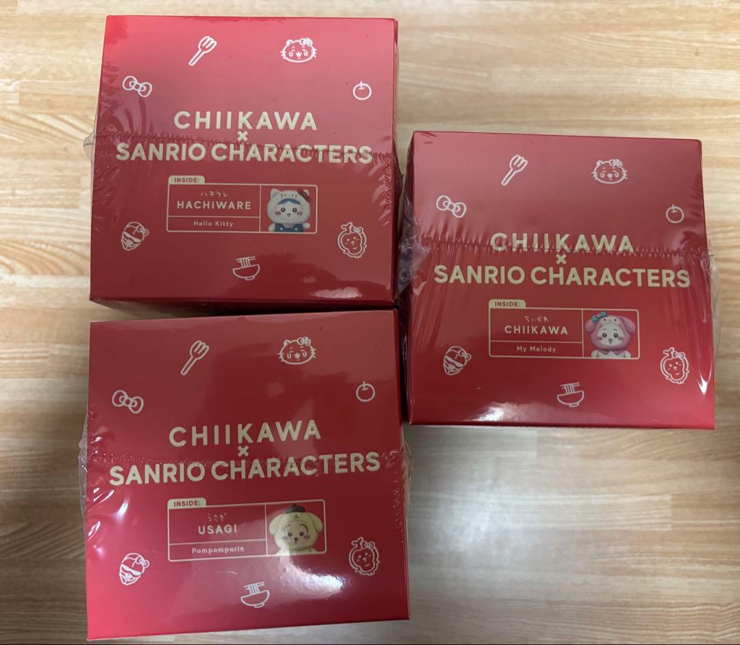 【新品未開封】ちいかわ×サンリオキャラクターズ　Kiramekko 3種類セット