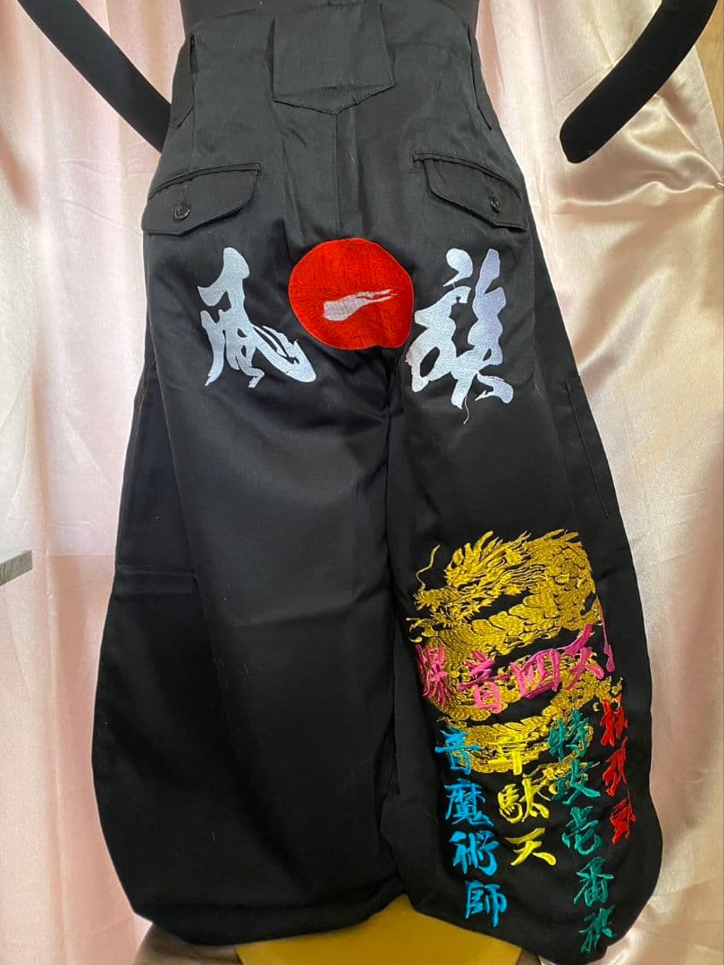 湘南乃風 刺繍デザインの黒 ニッカ