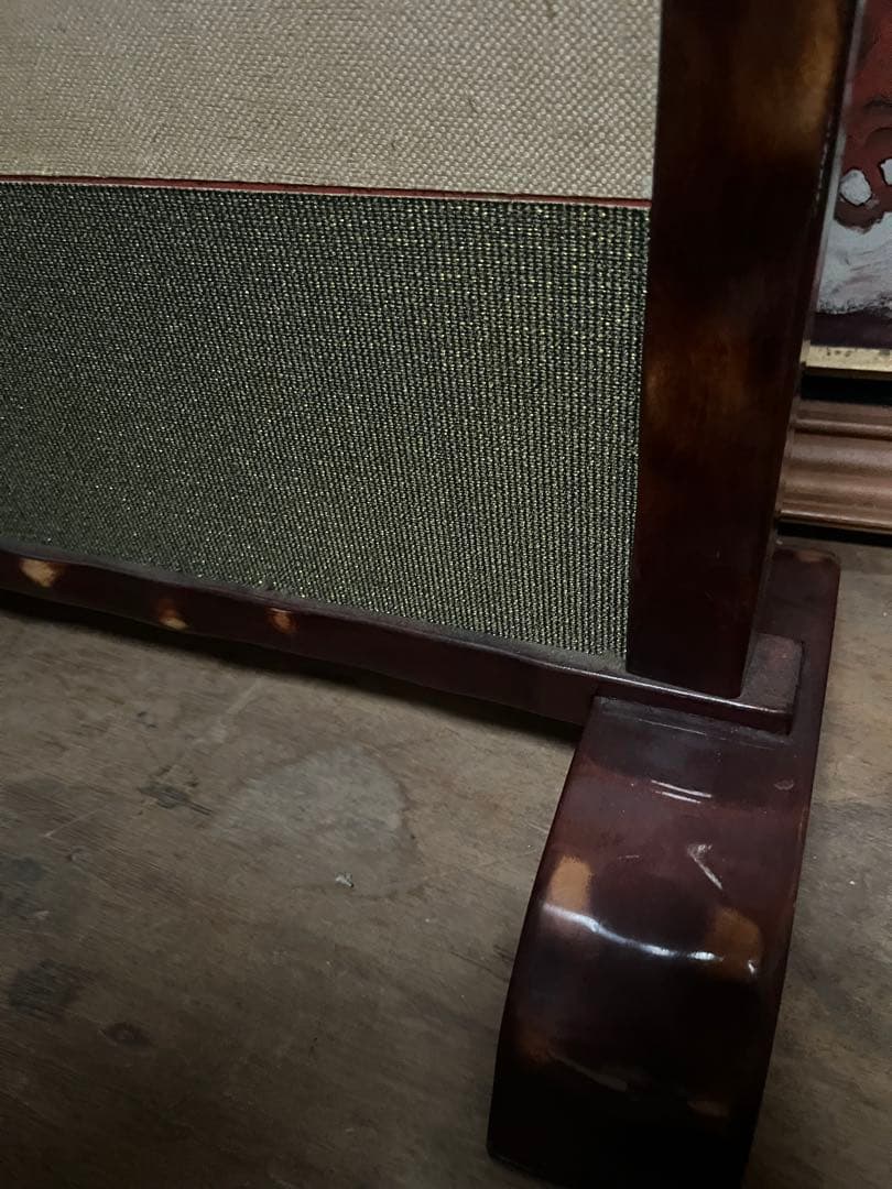 衝立 刺繍 裏側破れあり 昭和レトロ 当時物 インテリア 目隠し 和室