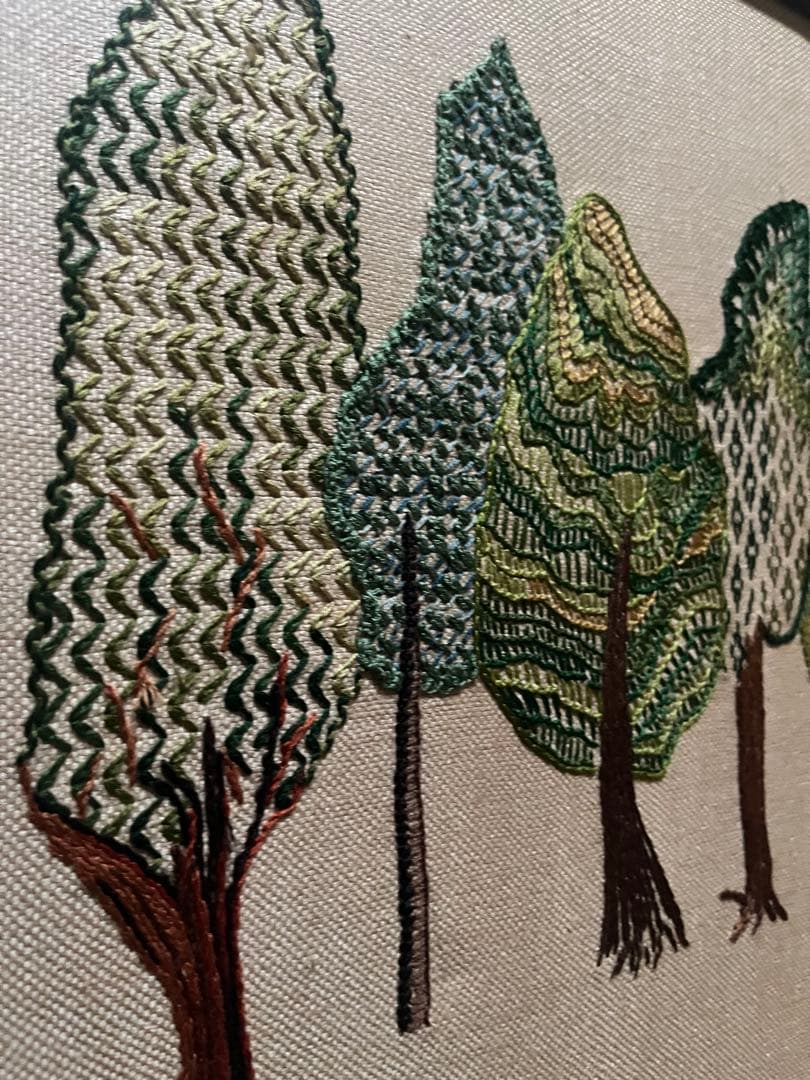 衝立 刺繍 裏側破れあり 昭和レトロ 当時物 インテリア 目隠し 和室