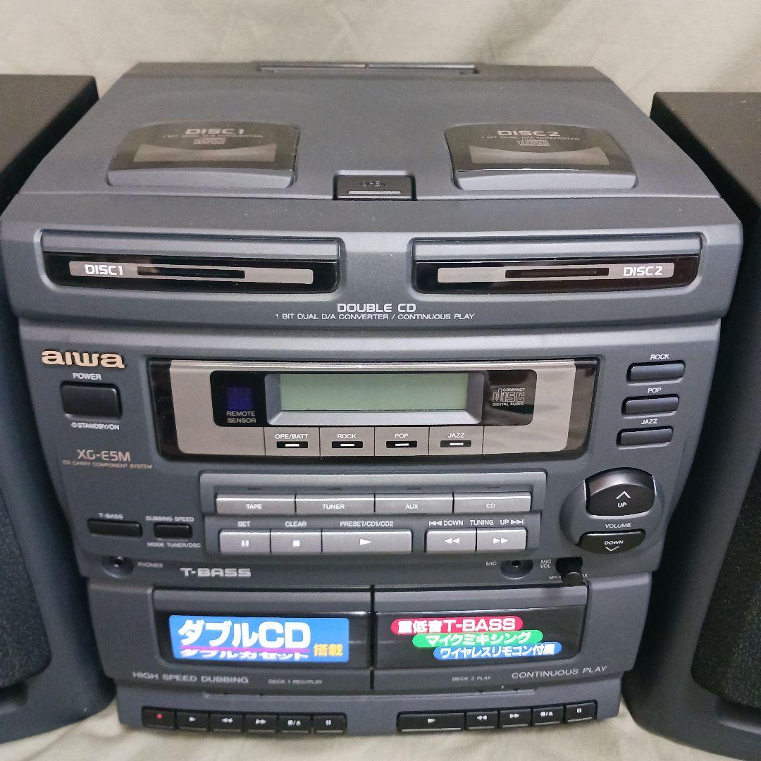 【希少 未使用級】aiwa XG-E5M ダブルCD ダブルカセット ビンテージ
