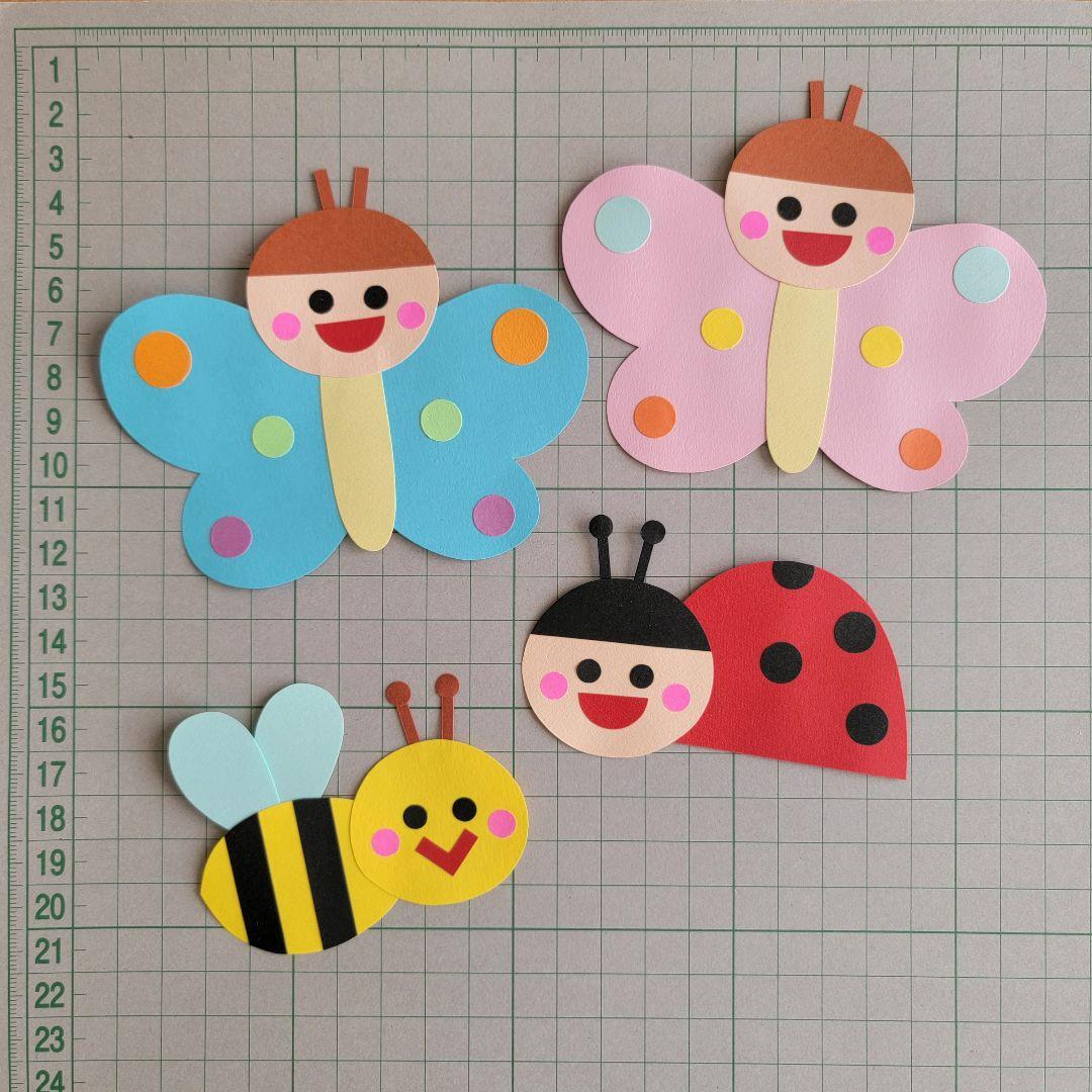 壁面飾り【虫たちと花】保育　春　新学期　入園