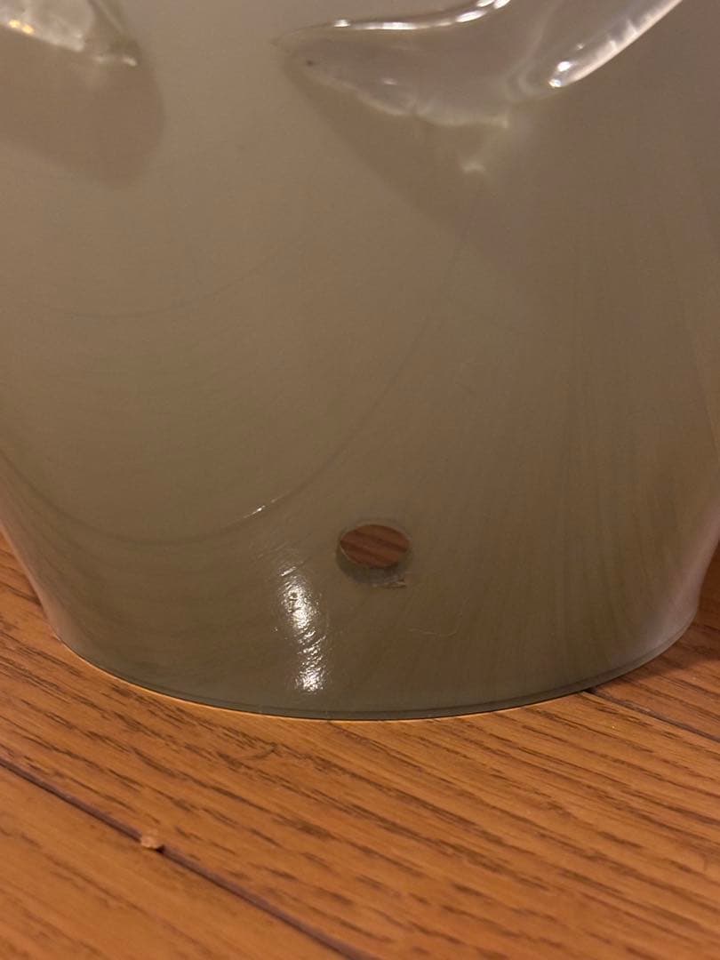 ヤマギワ 岩津ガラス ペンギン 大きなガラスのフロアスタンド　硝子細工