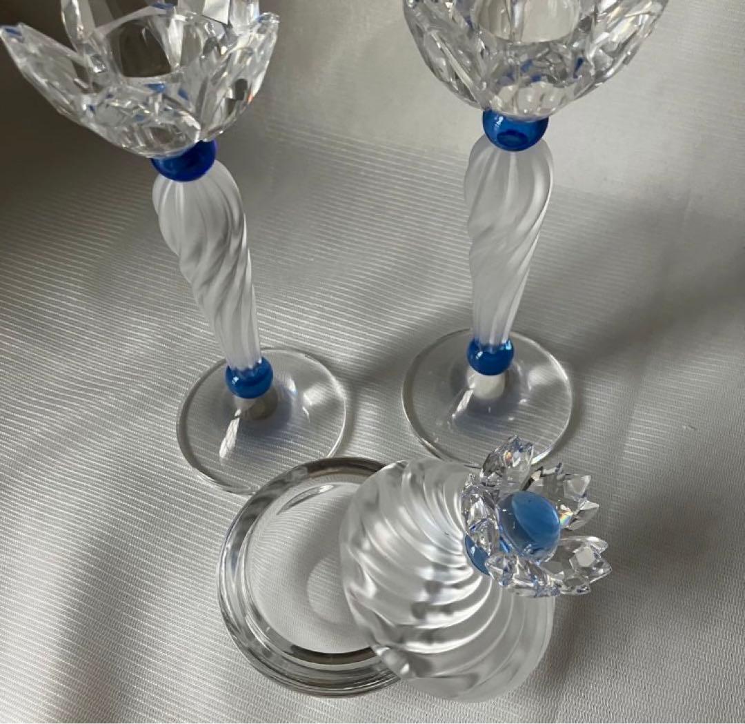 【希少】スワロフスキー　燭台　キャンドルスタンド　1台