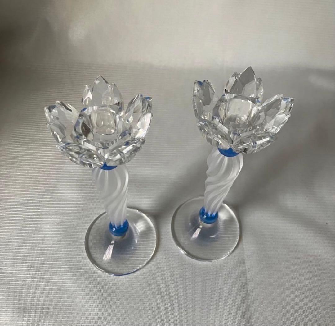 【希少】スワロフスキー　燭台　キャンドルスタンド　1台