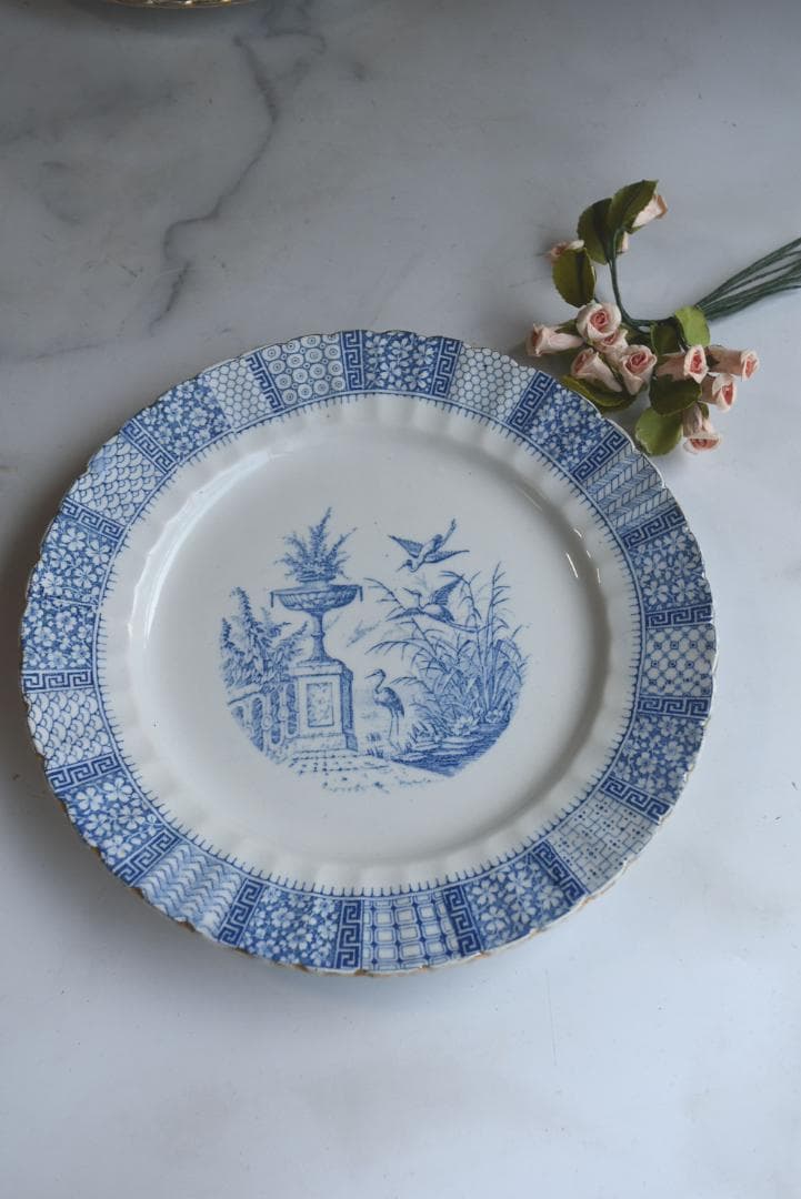 2枚組　美品　リュネビル　DENTELLE（レース）皿　フランスアンティーク