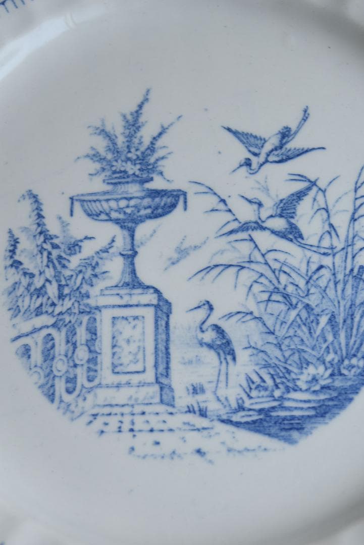 2枚組　美品　リュネビル　DENTELLE（レース）皿　フランスアンティーク