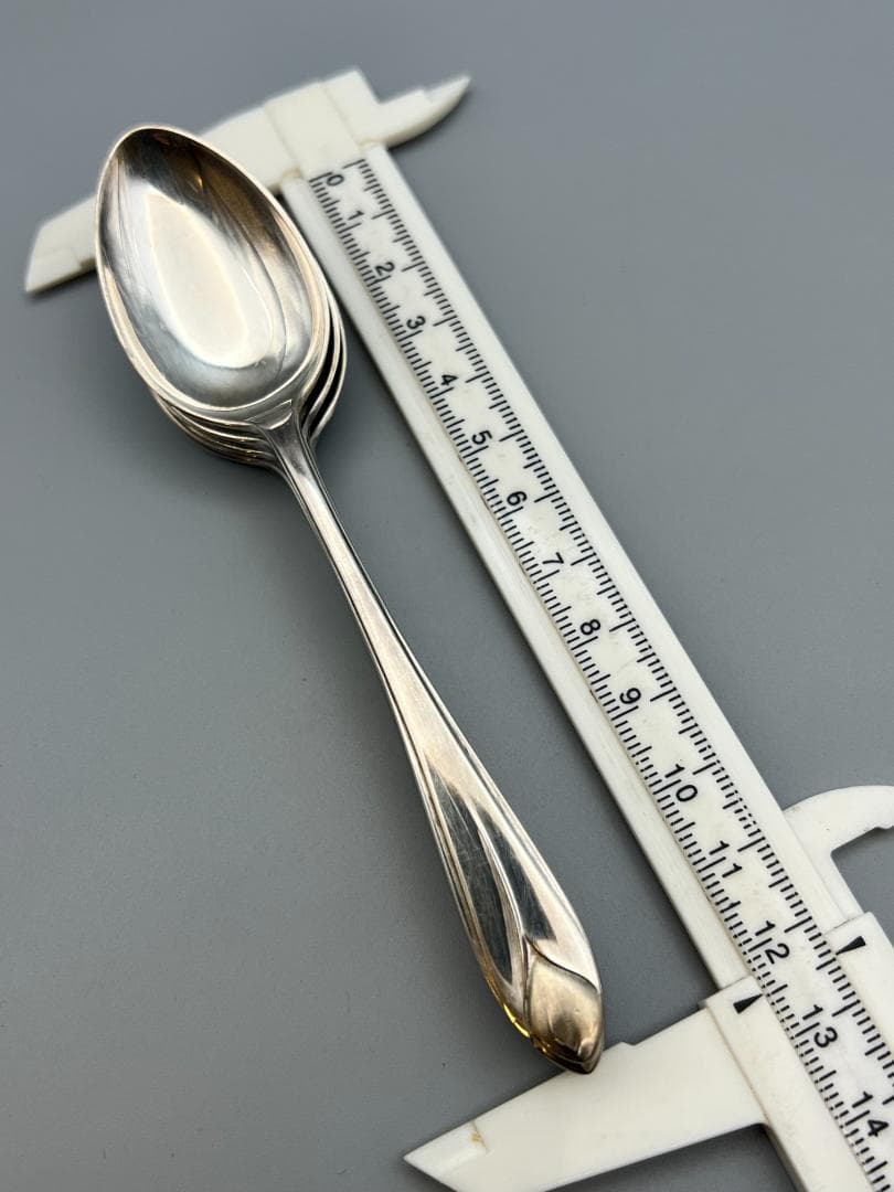 【海】SILVER　MITSUKOSHI刻印　スプーン６点セット　元箱付　86g