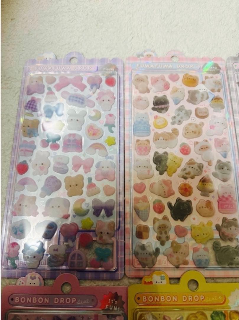 新品☆正規品☆ボンボンドロップシール&フワフワドロップシール8シート☆人気新作☆