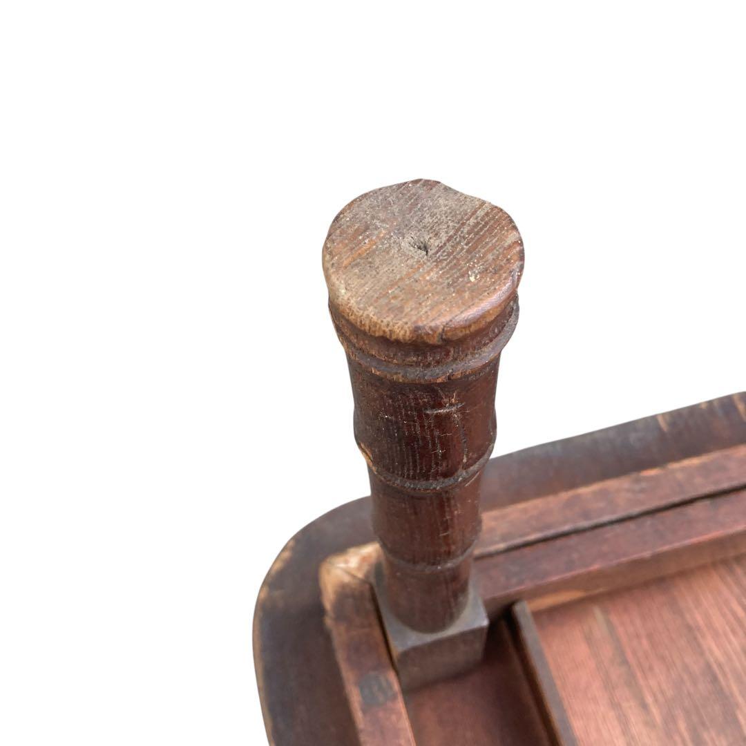 昭和レトロ 折りたたみ 竹脚ローテーブル 古家具 ビンテージ 座卓 古道具