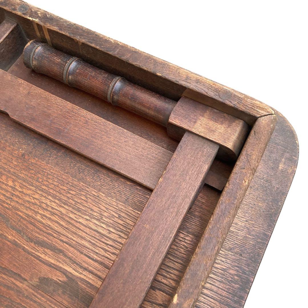 昭和レトロ 折りたたみ 竹脚ローテーブル 古家具 ビンテージ 座卓 古道具