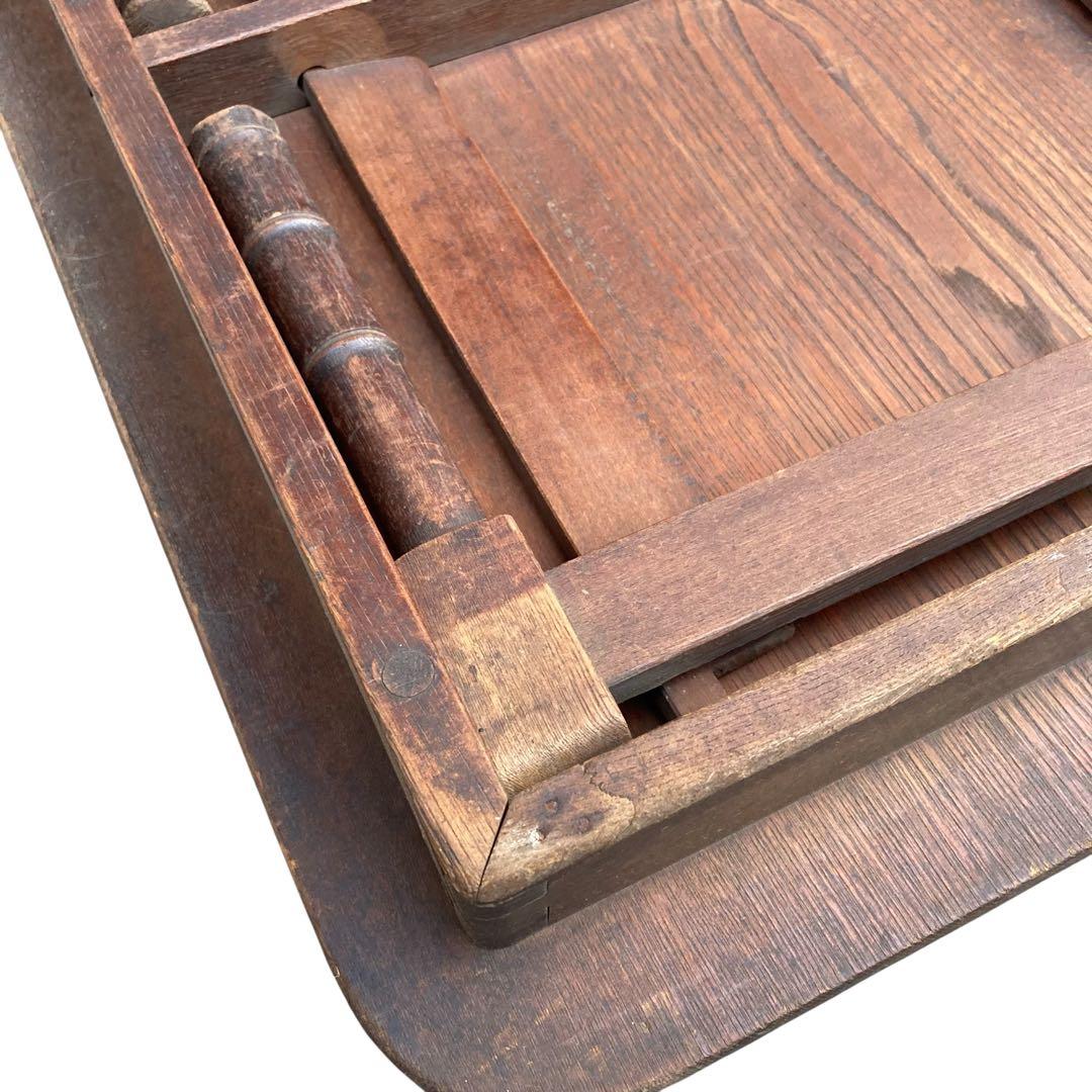 昭和レトロ 折りたたみ 竹脚ローテーブル 古家具 ビンテージ 座卓 古道具