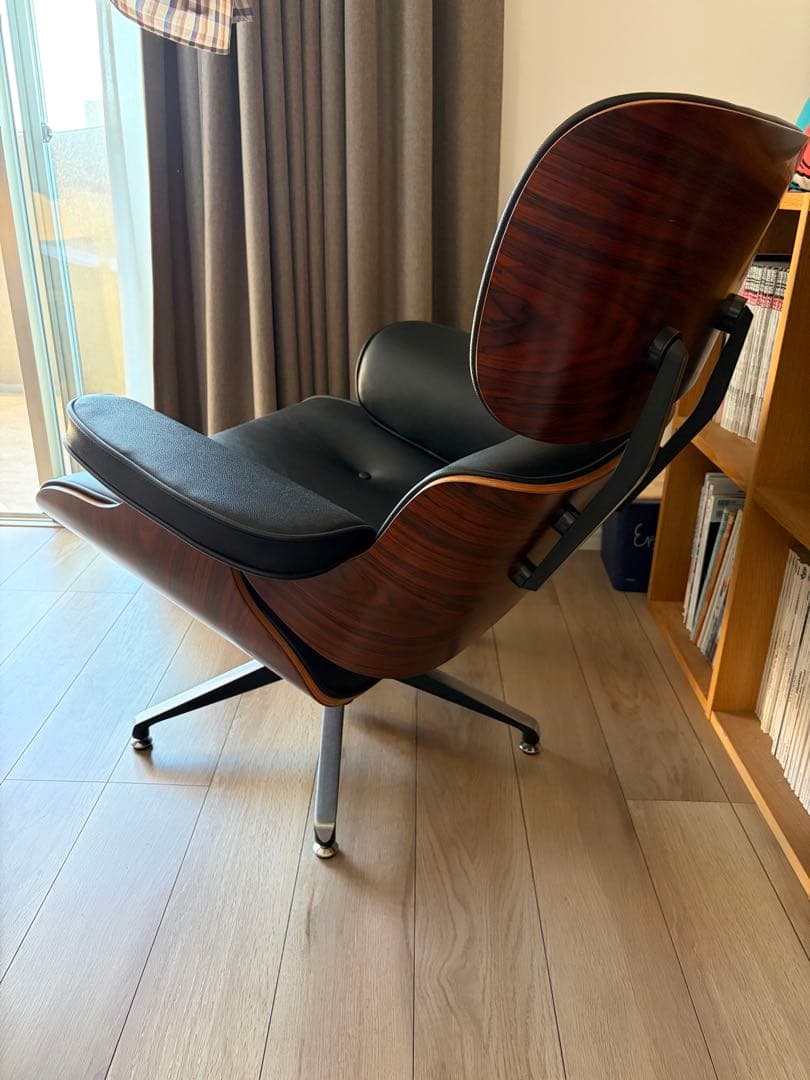 北欧レトロ イームズ リプロダクト ラウンジチェア アームチェア オットマン付き