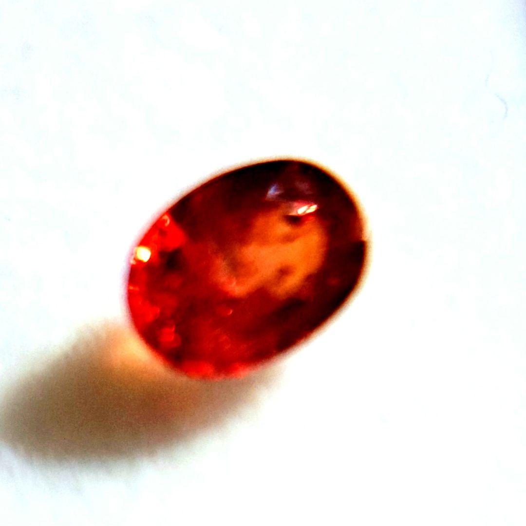 天然マダガスカル産オレンジピンクサファイアサイズ7.0×5.0mm1.18ct