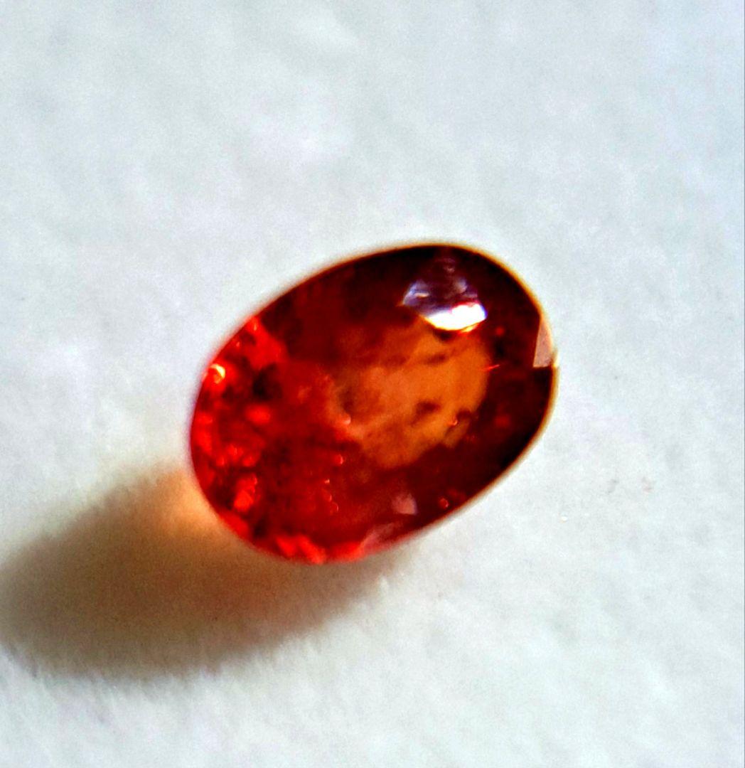 天然マダガスカル産オレンジピンクサファイアサイズ7.0×5.0mm1.18ct