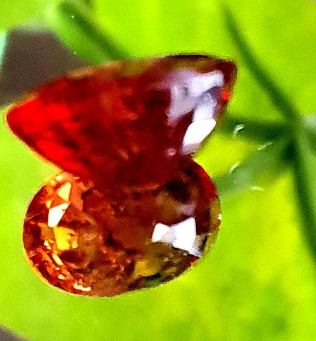天然マダガスカル産オレンジピンクサファイアサイズ7.0×5.0mm1.18ct