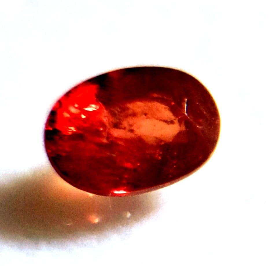 天然マダガスカル産オレンジピンクサファイアサイズ7.0×5.0mm1.18ct