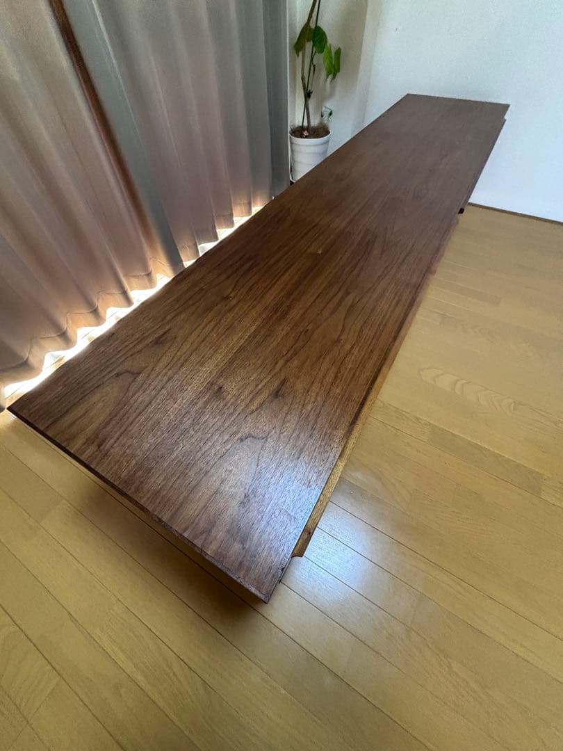 大川家具　天然木　ウォールナット　テレビボード　日本製　200cm ローボード