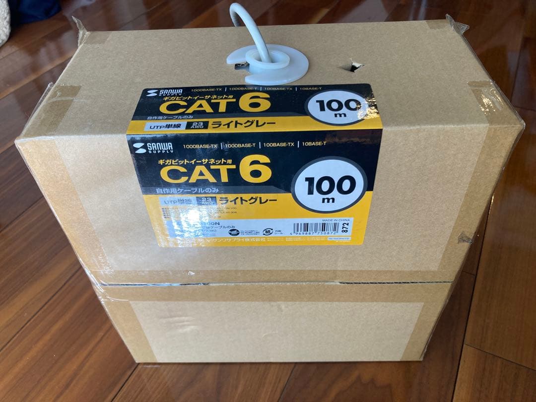 サンワサプライ CAT6 LANケーブル KB-T6L-CB100N