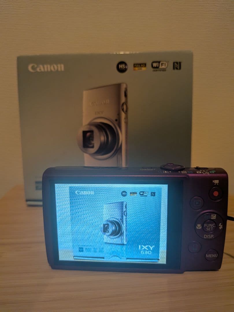 【美品】Canonコンパクトカメラ IXY 630 パープル　付属品・ケース付き