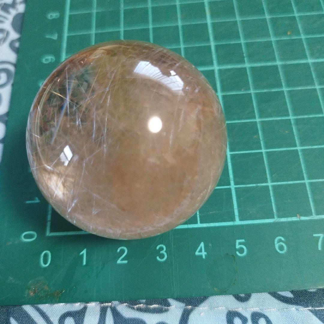 ルチル入り　水晶　原石　/球体