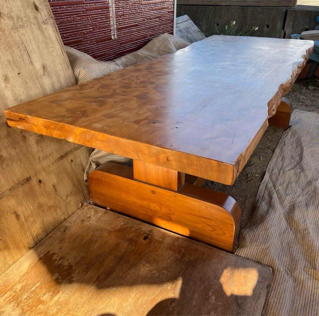 木製長方形テーブル 自然な木目