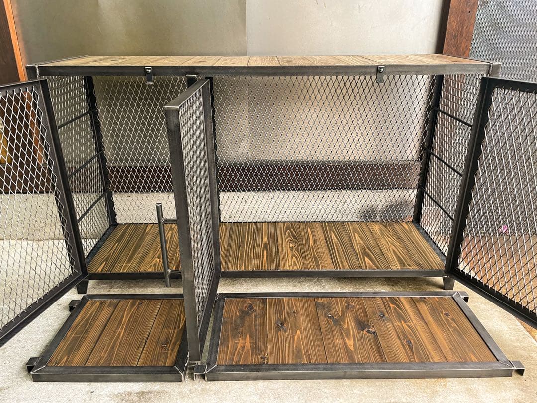 アイアンキャビネットA［ワイド］　アイアン家具　ラック　ディスプレイ　シェルフ