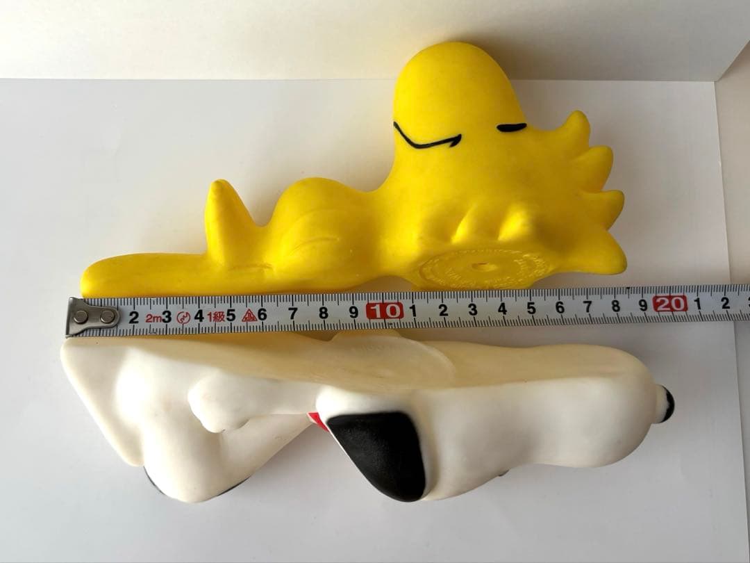 【超希少・当時物】スヌーピー＆ウッドストック 寝そべりソフビ ウインク製 レア