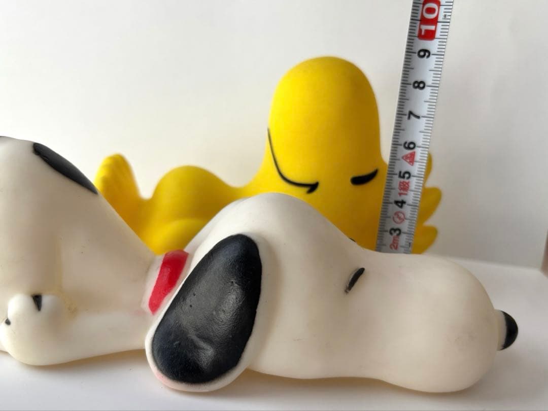 【超希少・当時物】スヌーピー＆ウッドストック 寝そべりソフビ ウインク製 レア