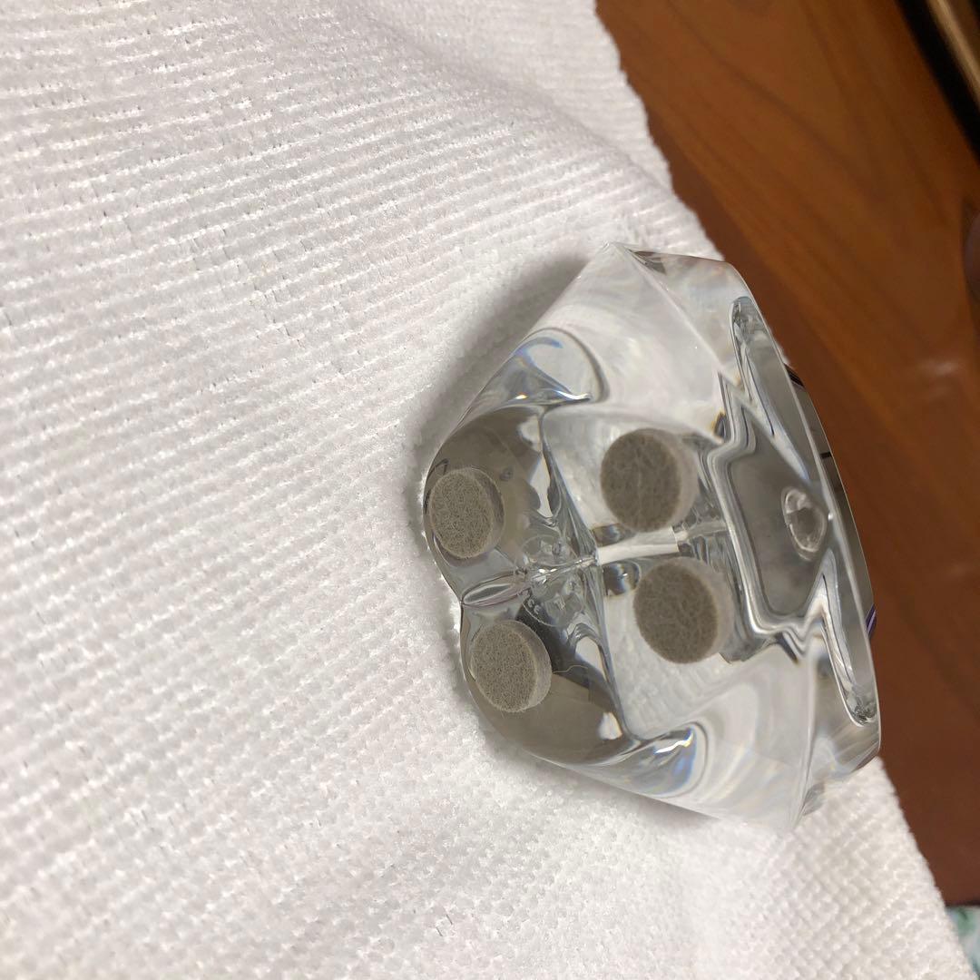 美品　Baccarat ハート型置時計　稼動品