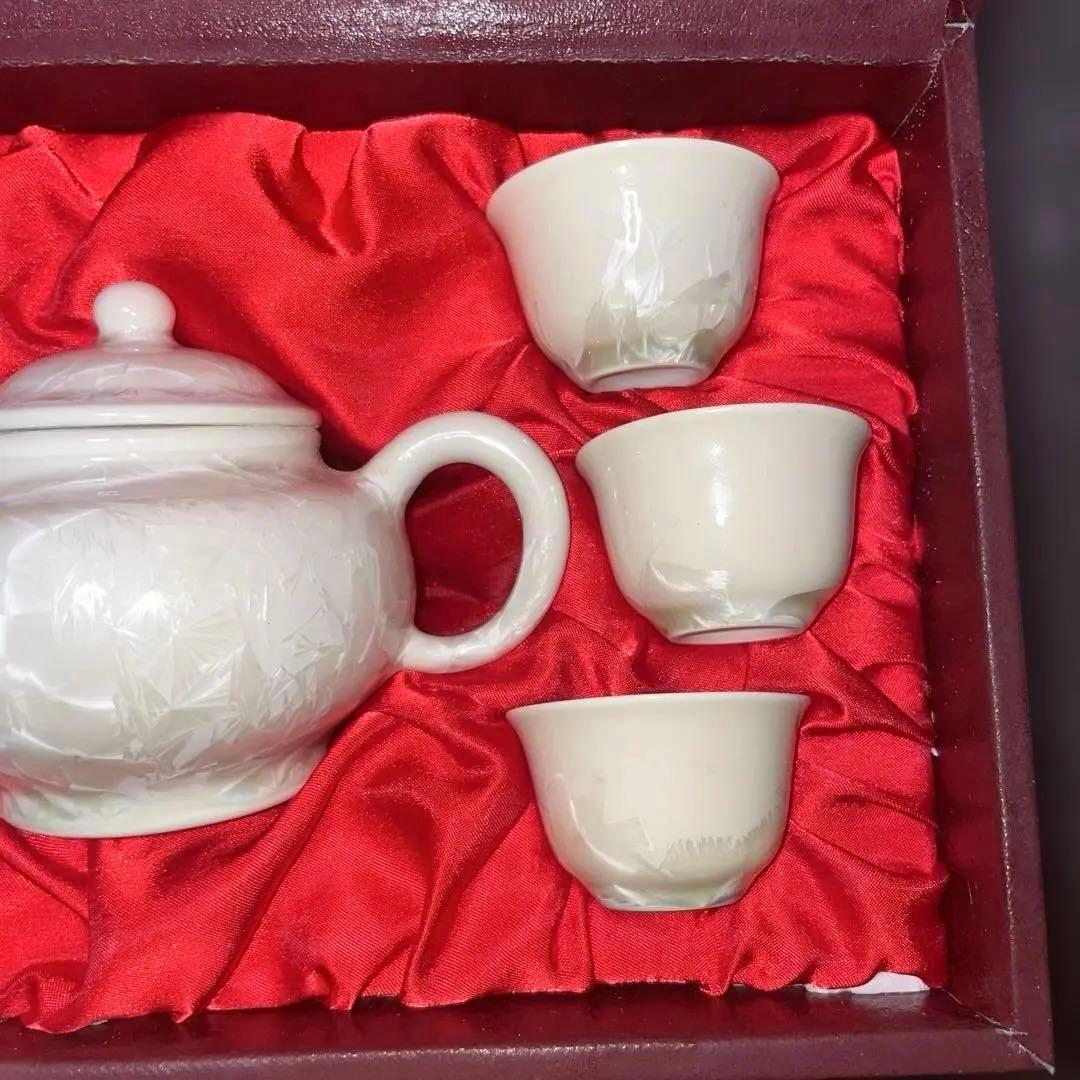 台湾 旺聲窯　結晶釉 茶器セット（箱付き）　アンティーク茶器　レア