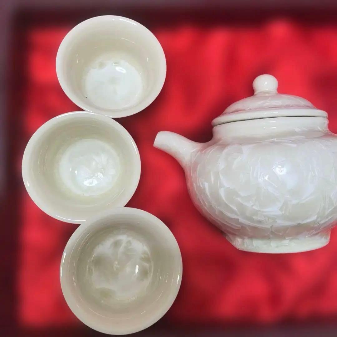 台湾 旺聲窯　結晶釉 茶器セット（箱付き）　アンティーク茶器　レア